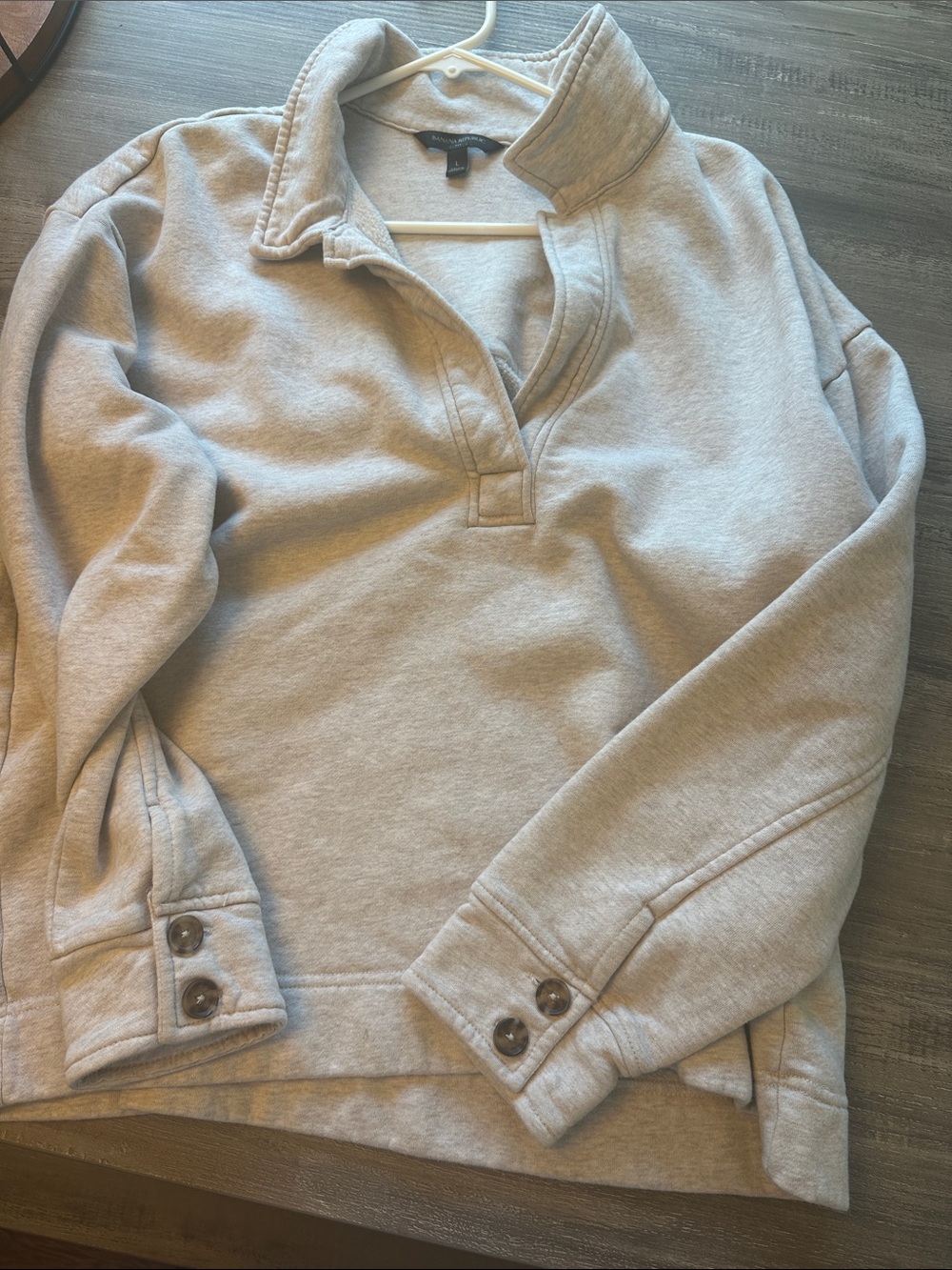 Banana Republic Light tan Quarter-Zip Pullover
